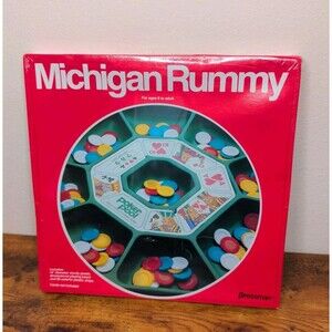 Michigan Rummy Board Game Pressman Brand New Factory Sealed Plastic Board Chips